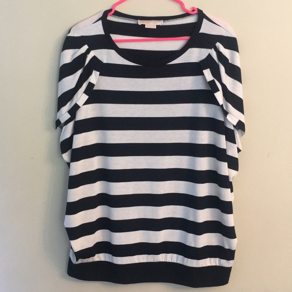 Michael Kors Black & Creme Striped Shirt